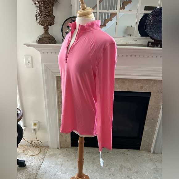 NWT PGA Tour Pink Long Sleeve Women's Half Zip Pullover - Picture 8 of 9